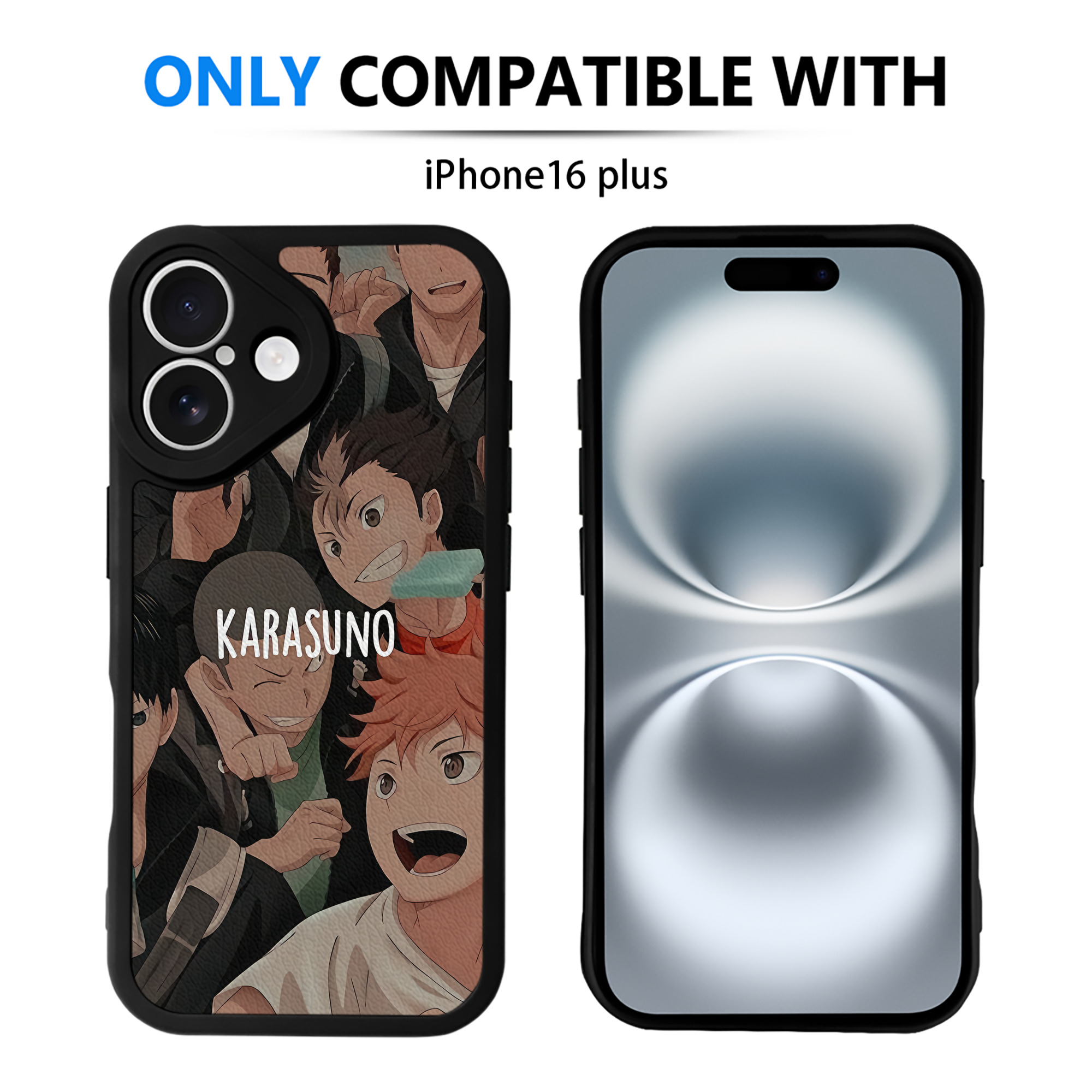 （画像用） ハイキュー!! Haikyu!! 【iPhone 16シリーズ対応】シリコンスマホケース（レザー調） 材質：シリコン